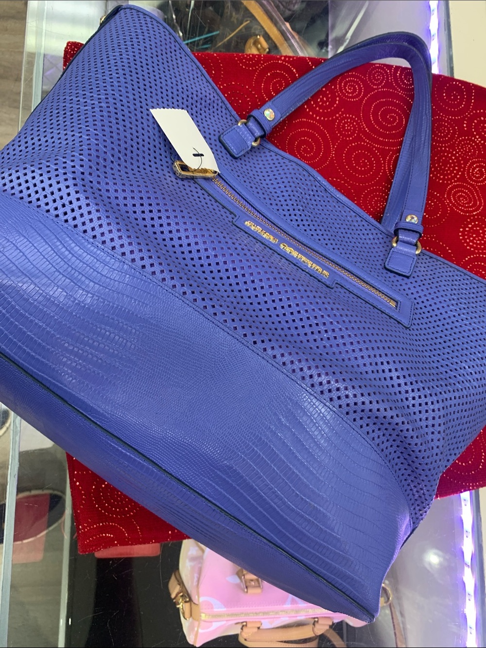 Juicy Couture Royal Purple Perforated Tote - Picture 6 of 7